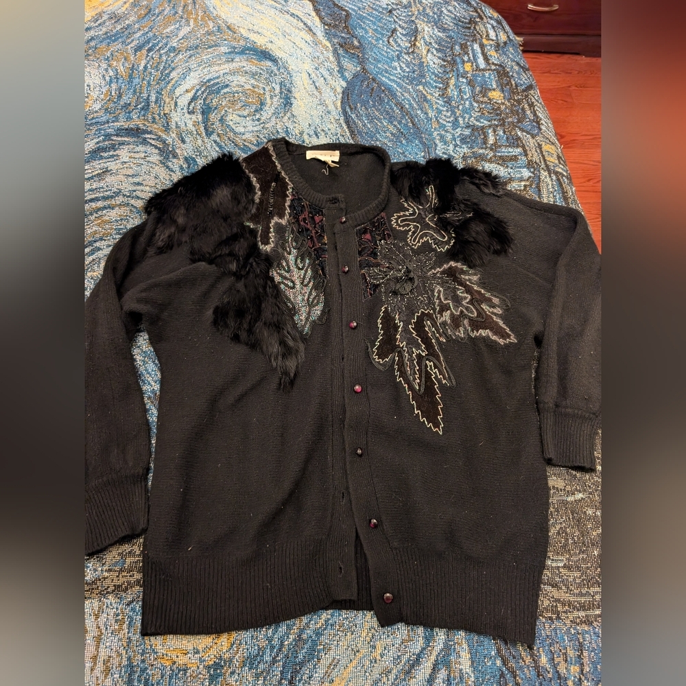 Vintage Lamb wool And Angora Cardigan